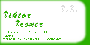 viktor kromer business card